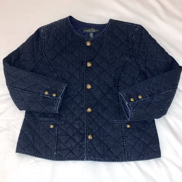 Ralph Lauren Jeans Dark Wash Quilted Denim Jacket - Picture 3 of 9